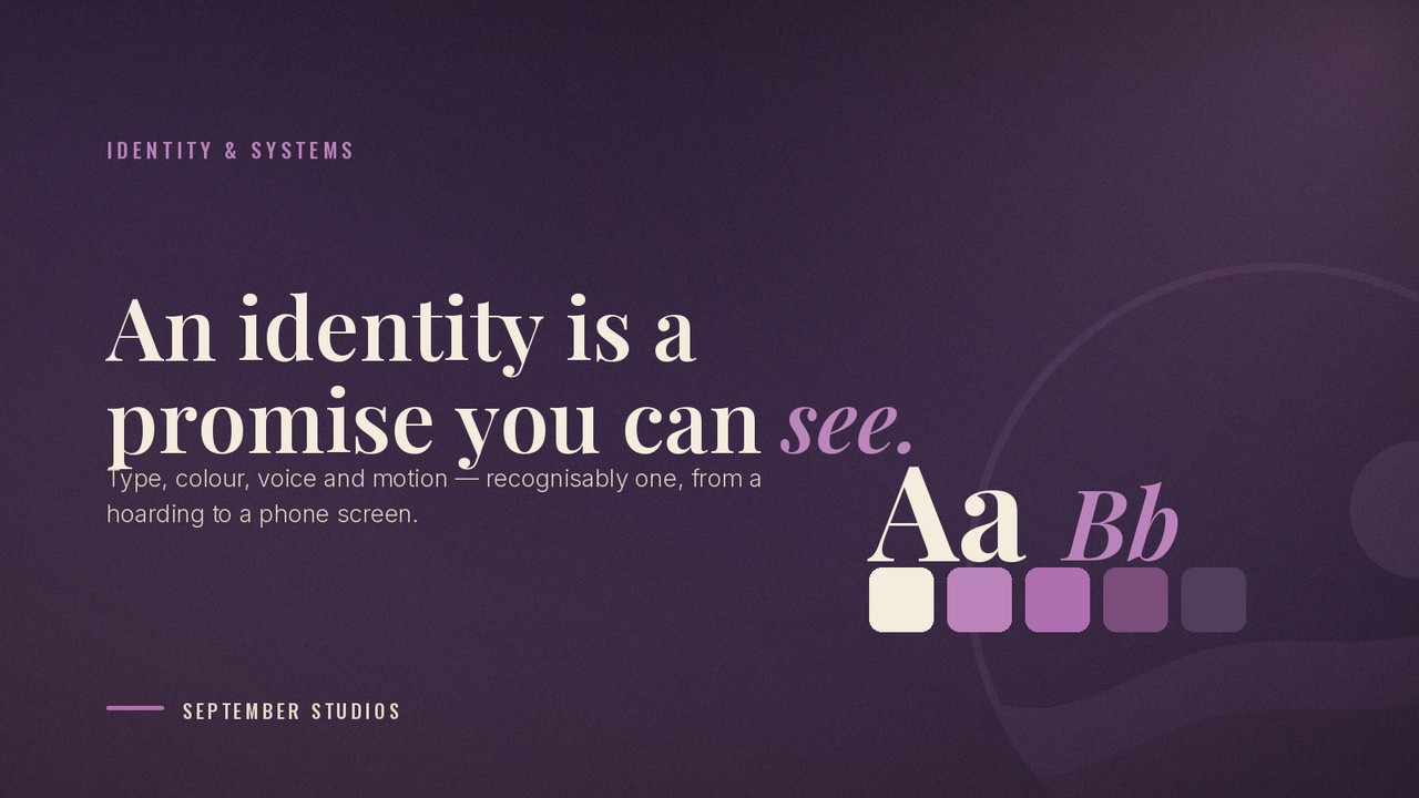 An identity is a promise you can see